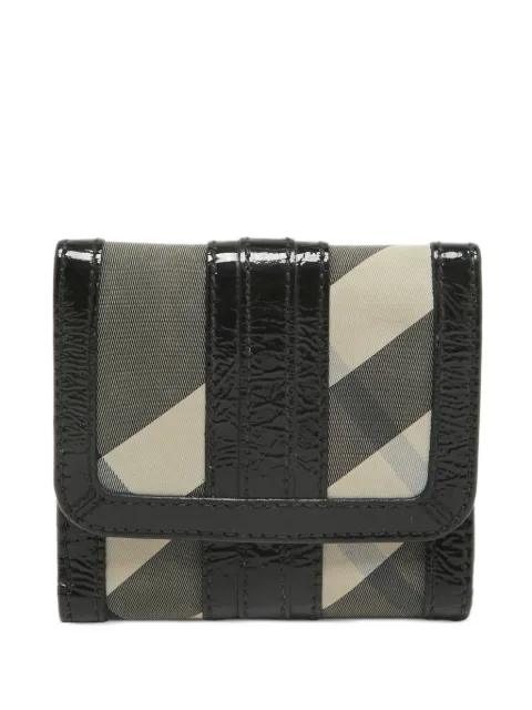 Burberry Pre-Owned patent leather check wallet