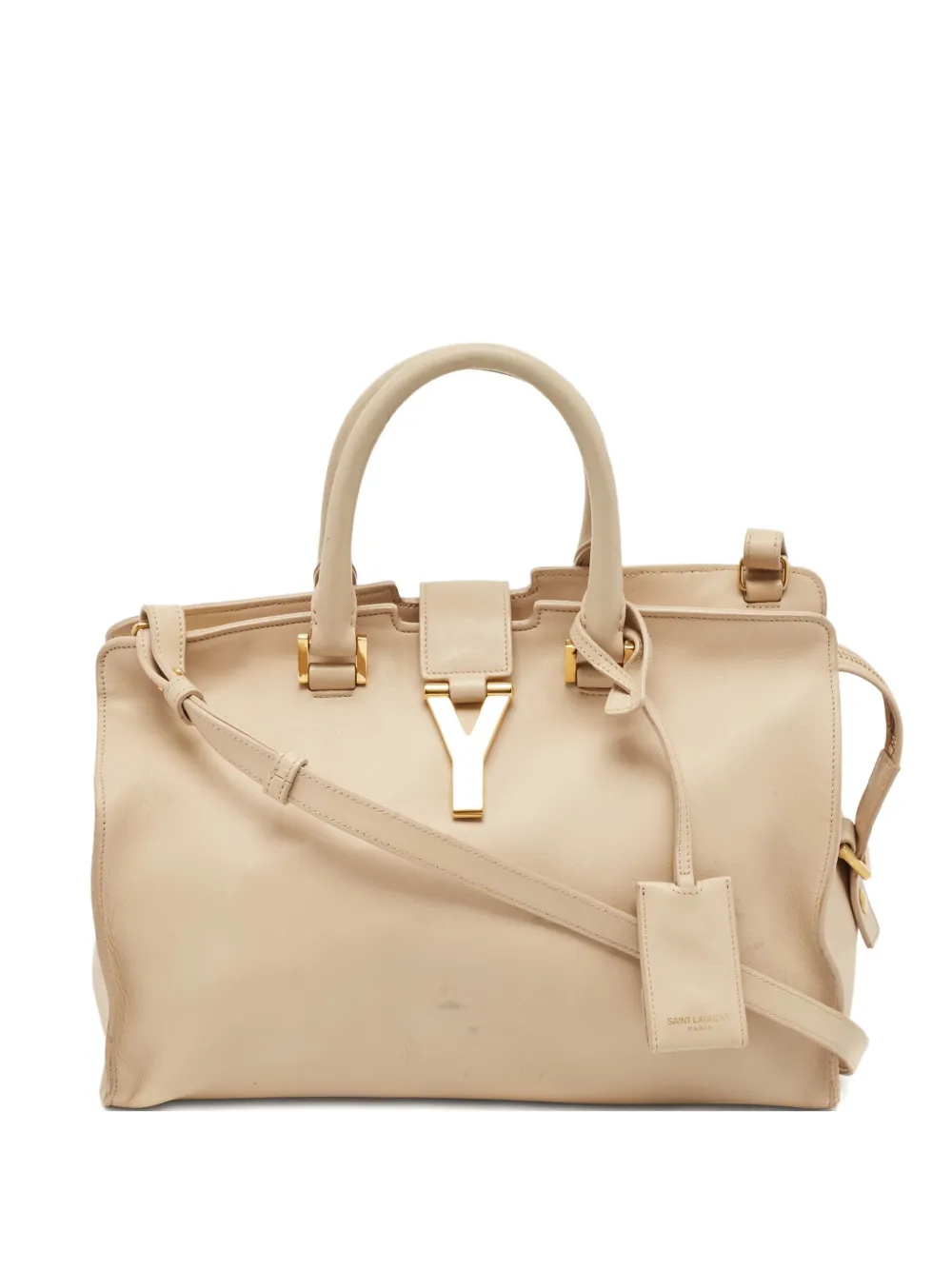 Pre-owned Saint Laurent Chyc Y-motif Leather Tote Bag