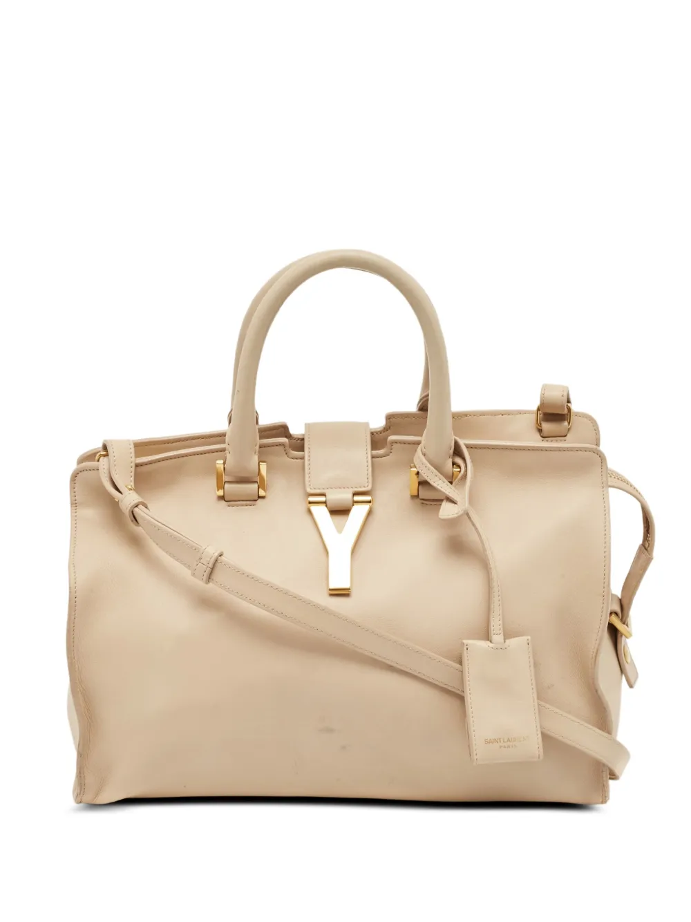 Saint Laurent Pre-Owned Chyc Y-motif leather tote bag | Neutrals | Image 1