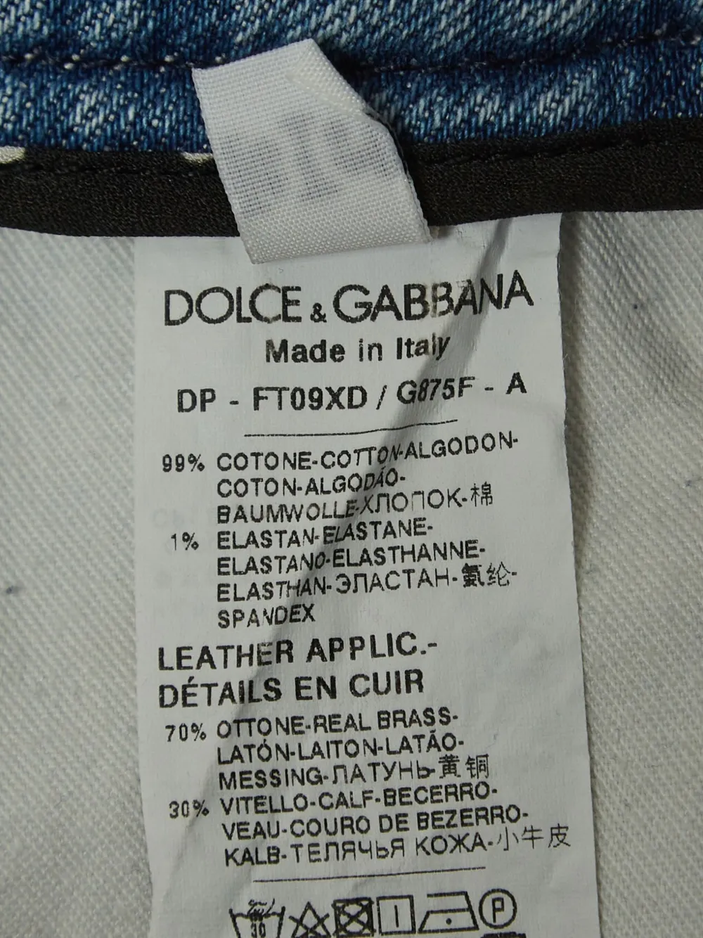Pre-owned Dolce & Gabbana Logo-plaque Jeans In Blue