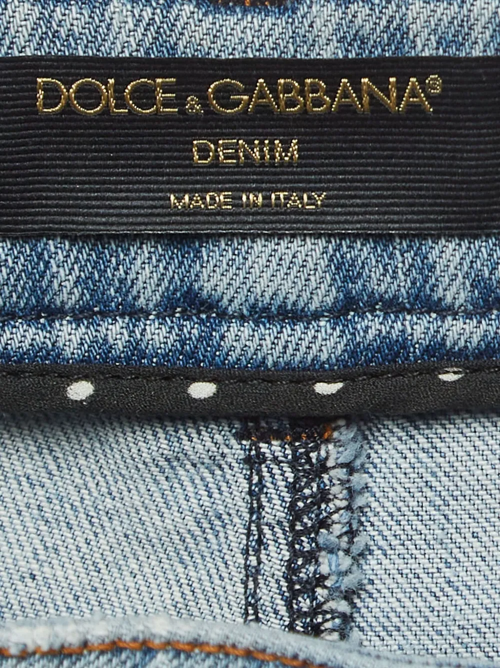 Pre-owned Dolce & Gabbana Logo-plaque Jeans In Blue