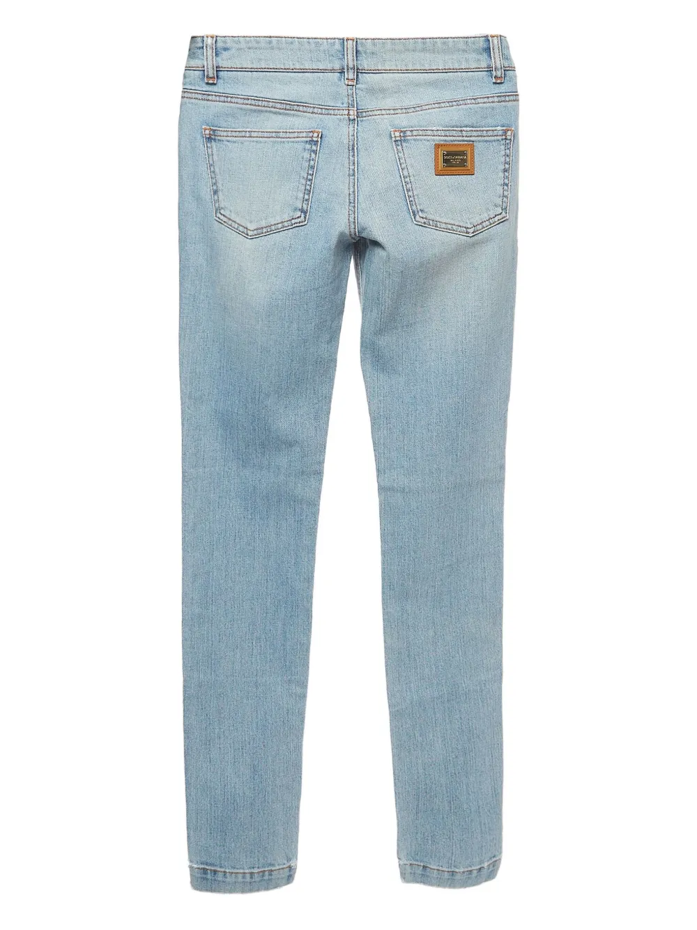 Dolce & Gabbana Pre-Owned Jeans met logoplakkaat - Blauw