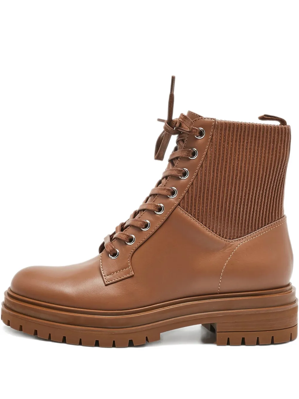 Gianvito Rossi プレオウンド Martis コンバットブーツ - ブラウン Gianvito Rossi プレオウンド Martis コンバットブーツ - ブラウン