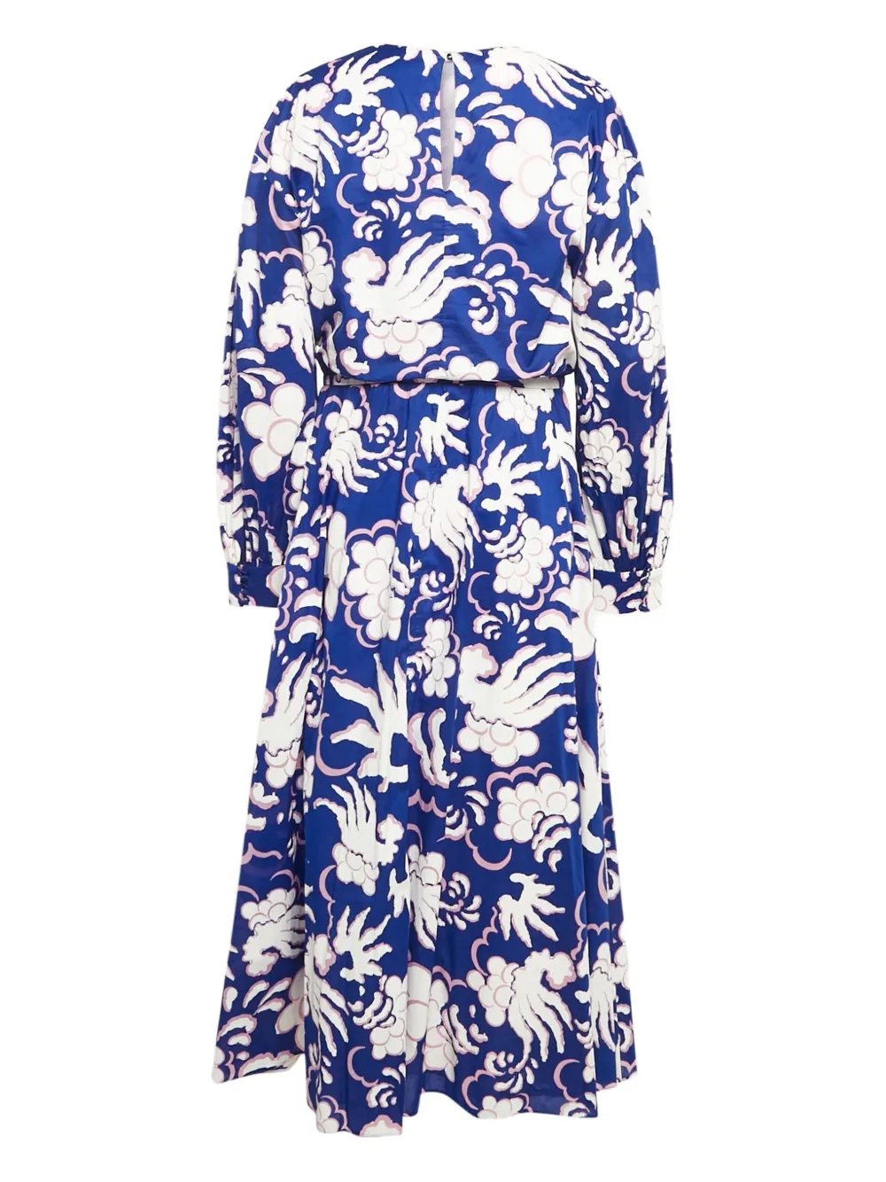Valentino Garavani Pre-Owned Katoenen maxi-jurk - Blauw