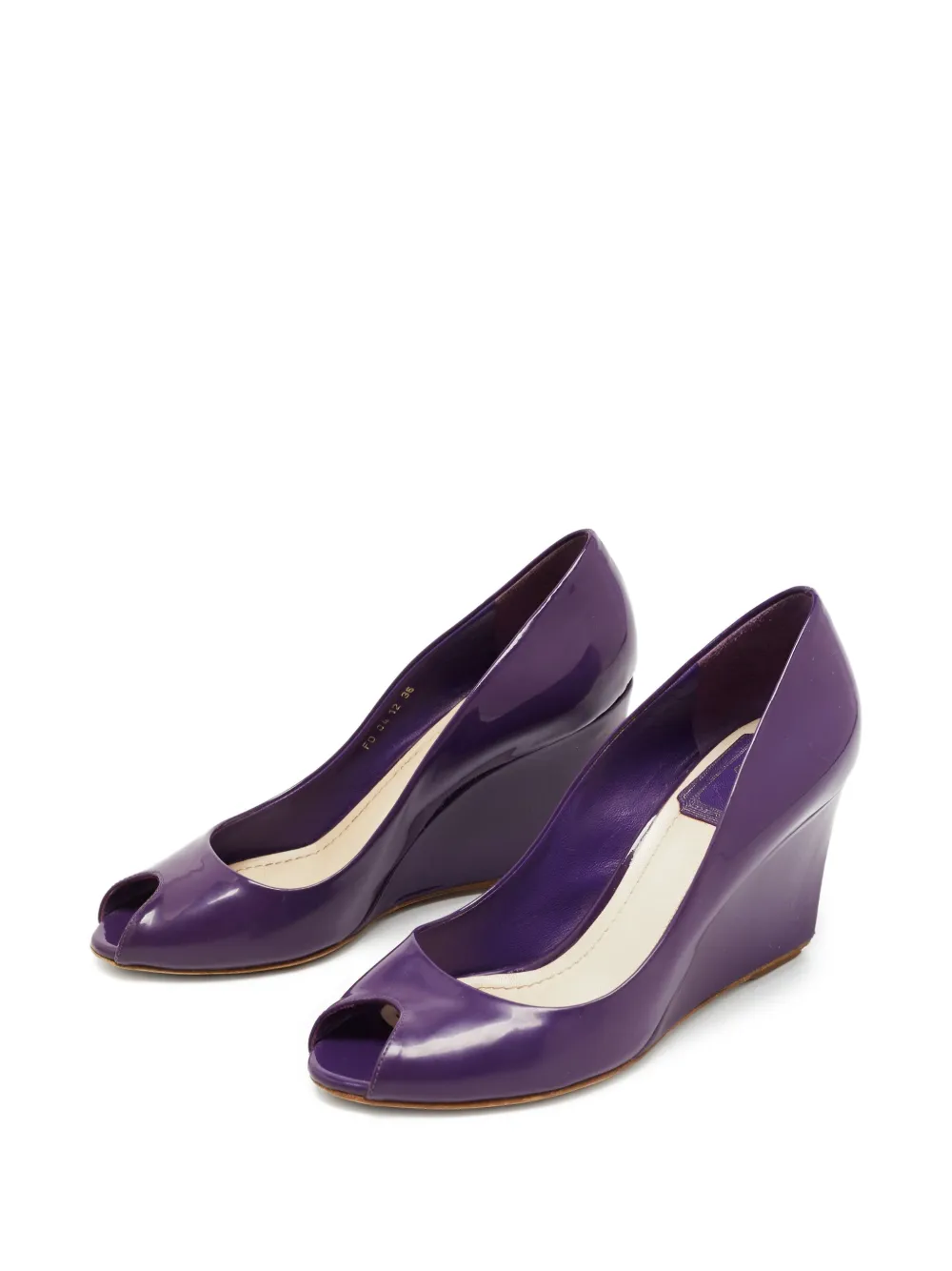 Christian Dior Pre-Owned 80 mm leren pumps - Paars