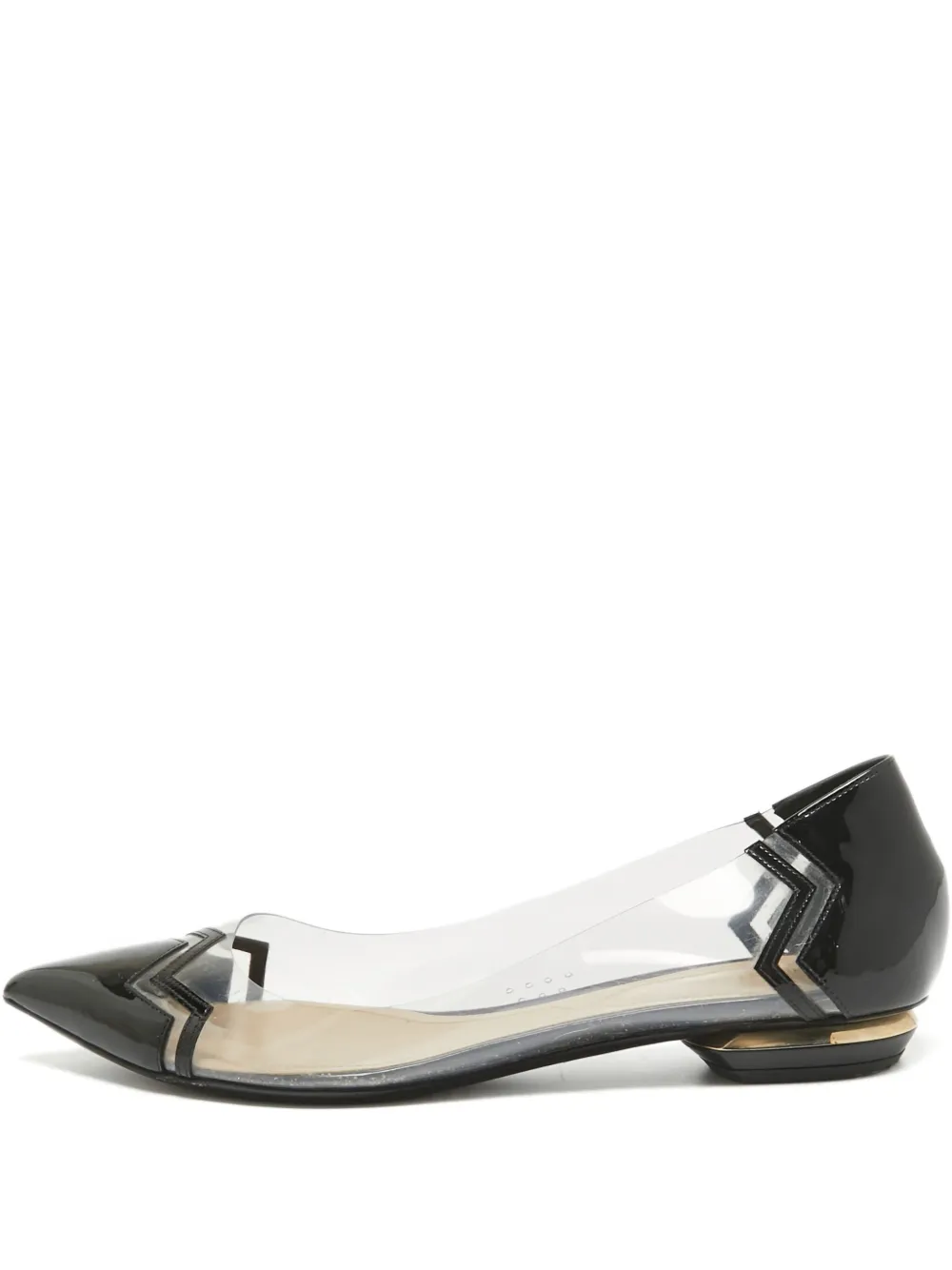 Nicholas Kirkwood pre-owned clear panel pointed pumps | Black | Image 1