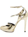 Brian Atwood 120mm leather heeled pumps - Gold