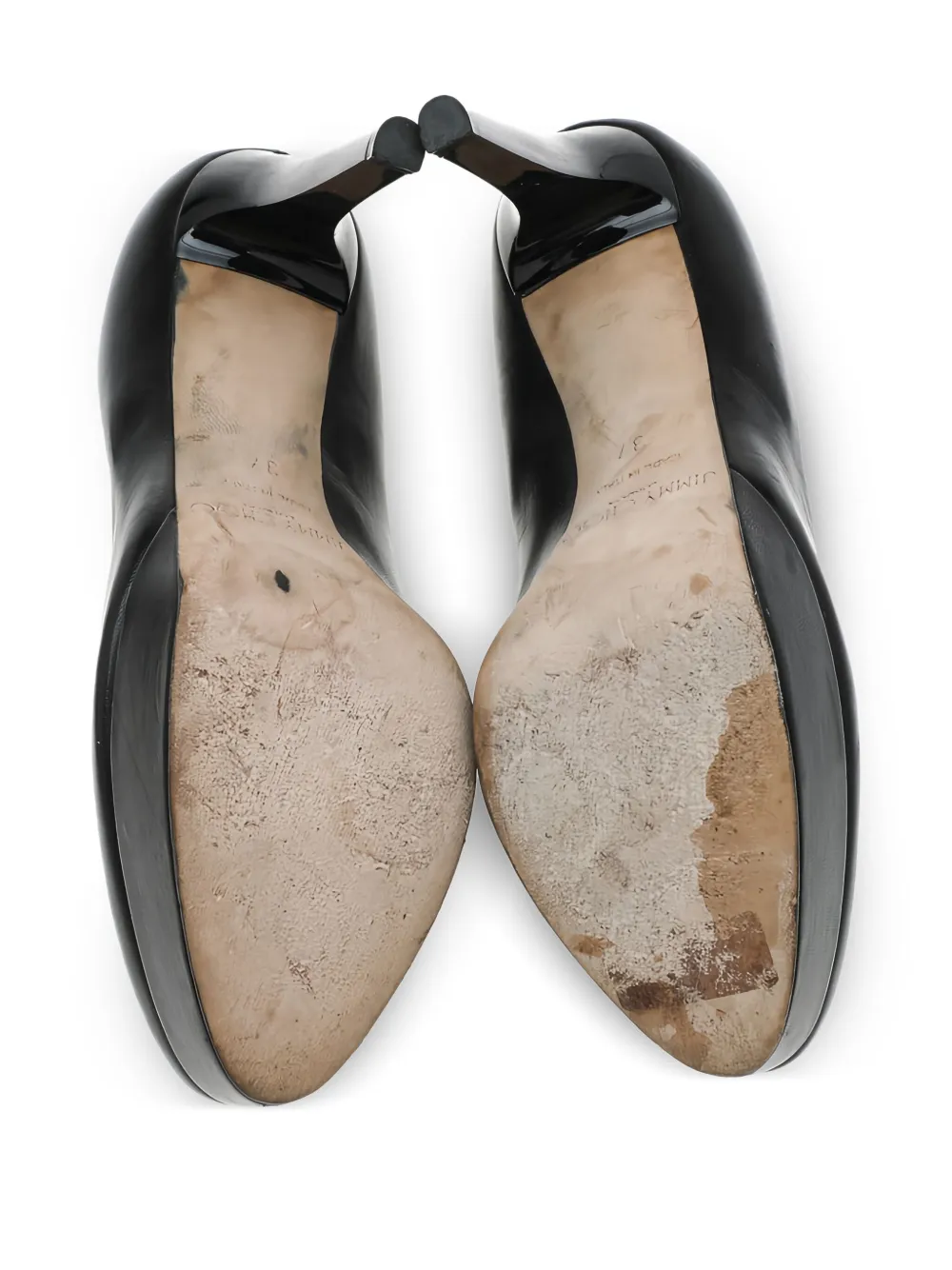 Jimmy Choo Pre-Owned 130mm leather cosmic platform pumps Black