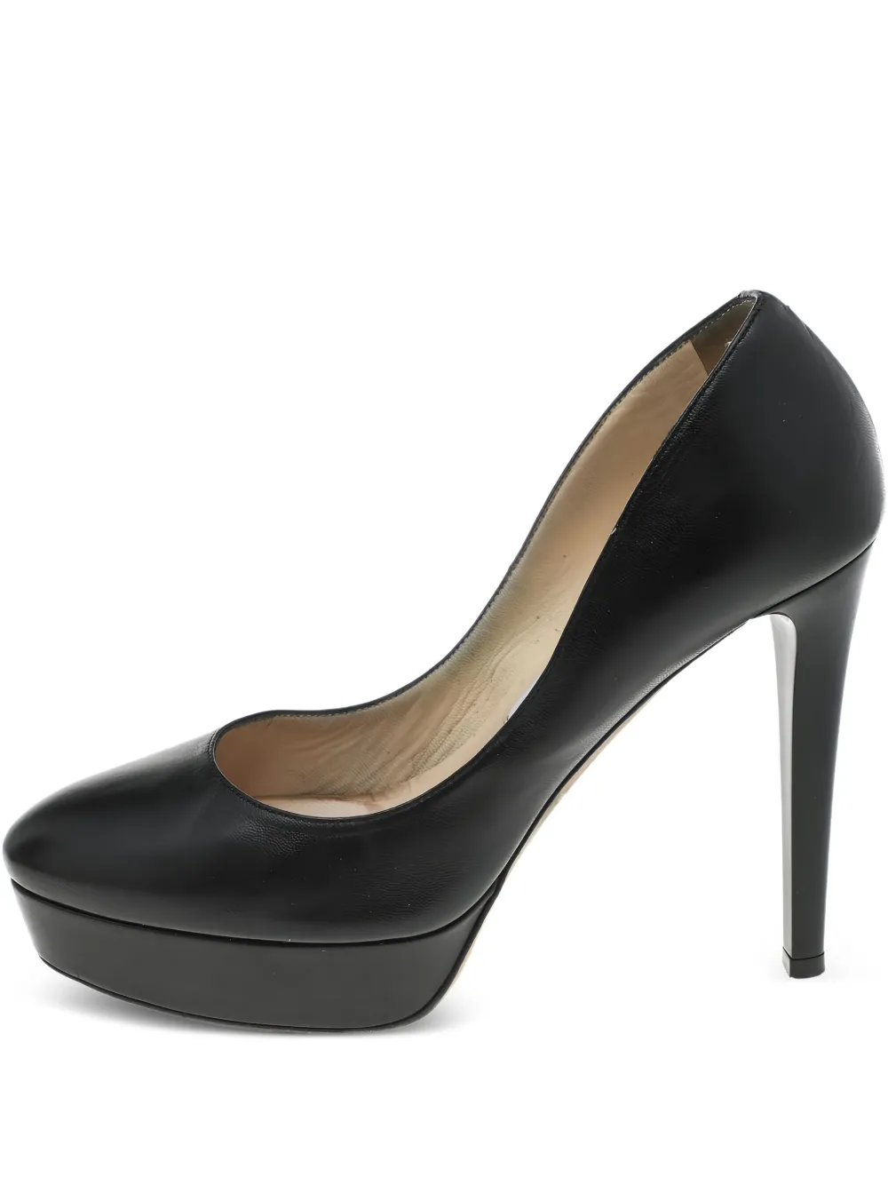 Jimmy Choo Pre-Owned 130mm leather cosmic platform pumps Black
