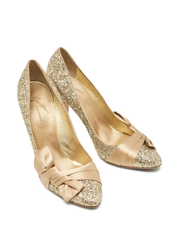 Giuseppe Zanotti Vintage プレオウンド 105mm グリッターパンプス