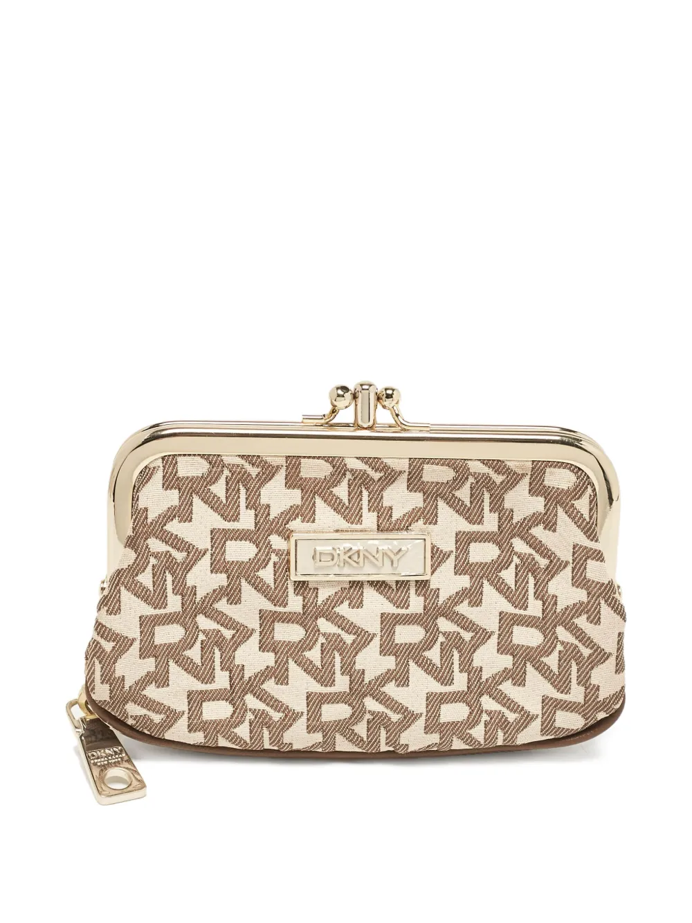 DKNY Vintage pre-owned logo-jacquard clutch bag | Neutrals | Image 1