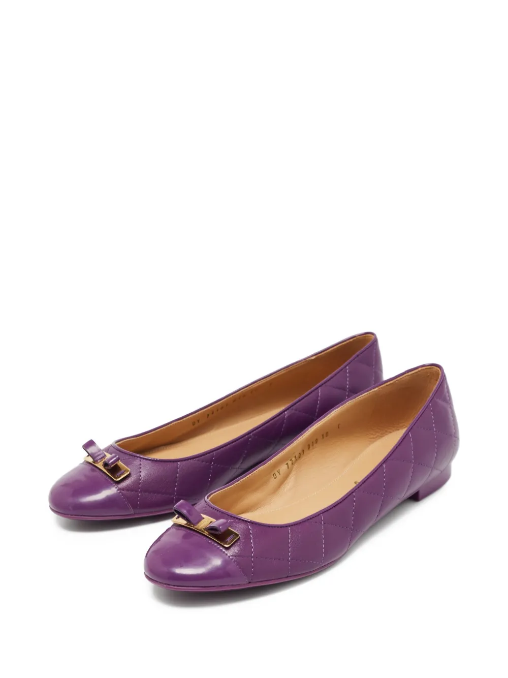 Ferragamo Pre-Owned quilted ballet flats | Pre-Owned | Image 2