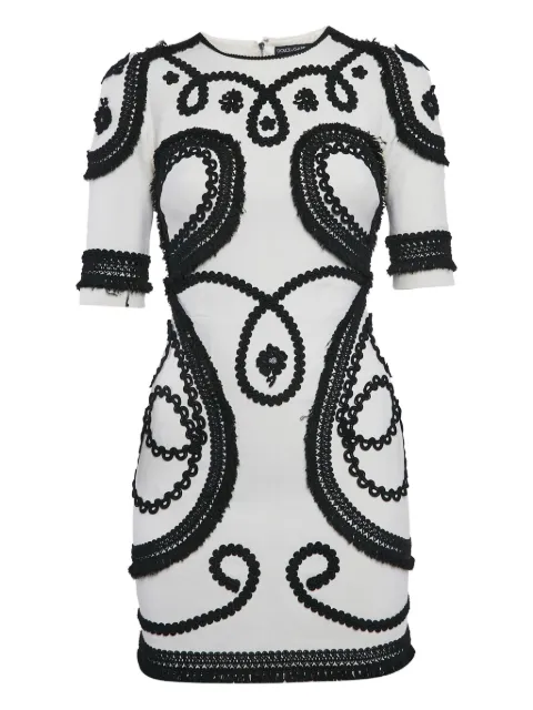 Dolce & Gabbana Pre-Owned floral-embroidered dress