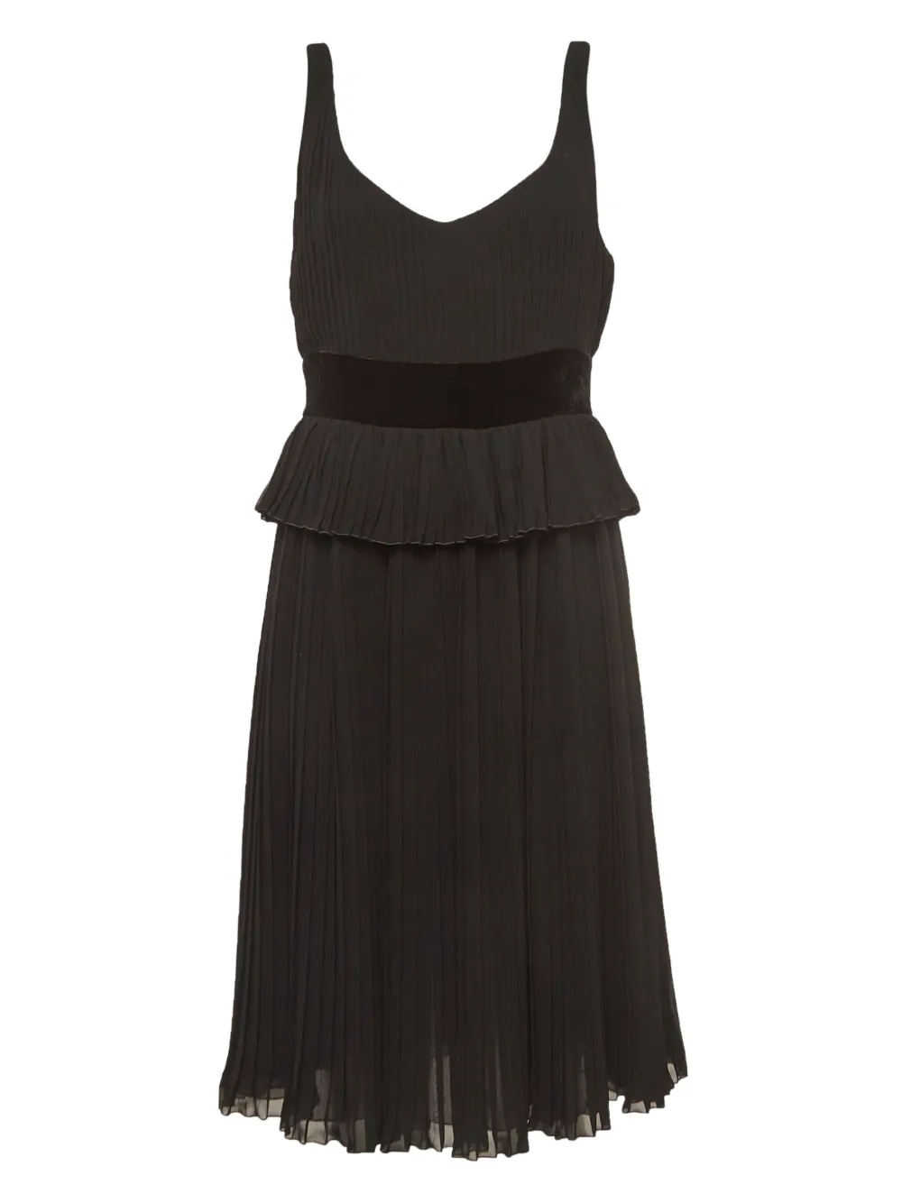 pleated midi dress