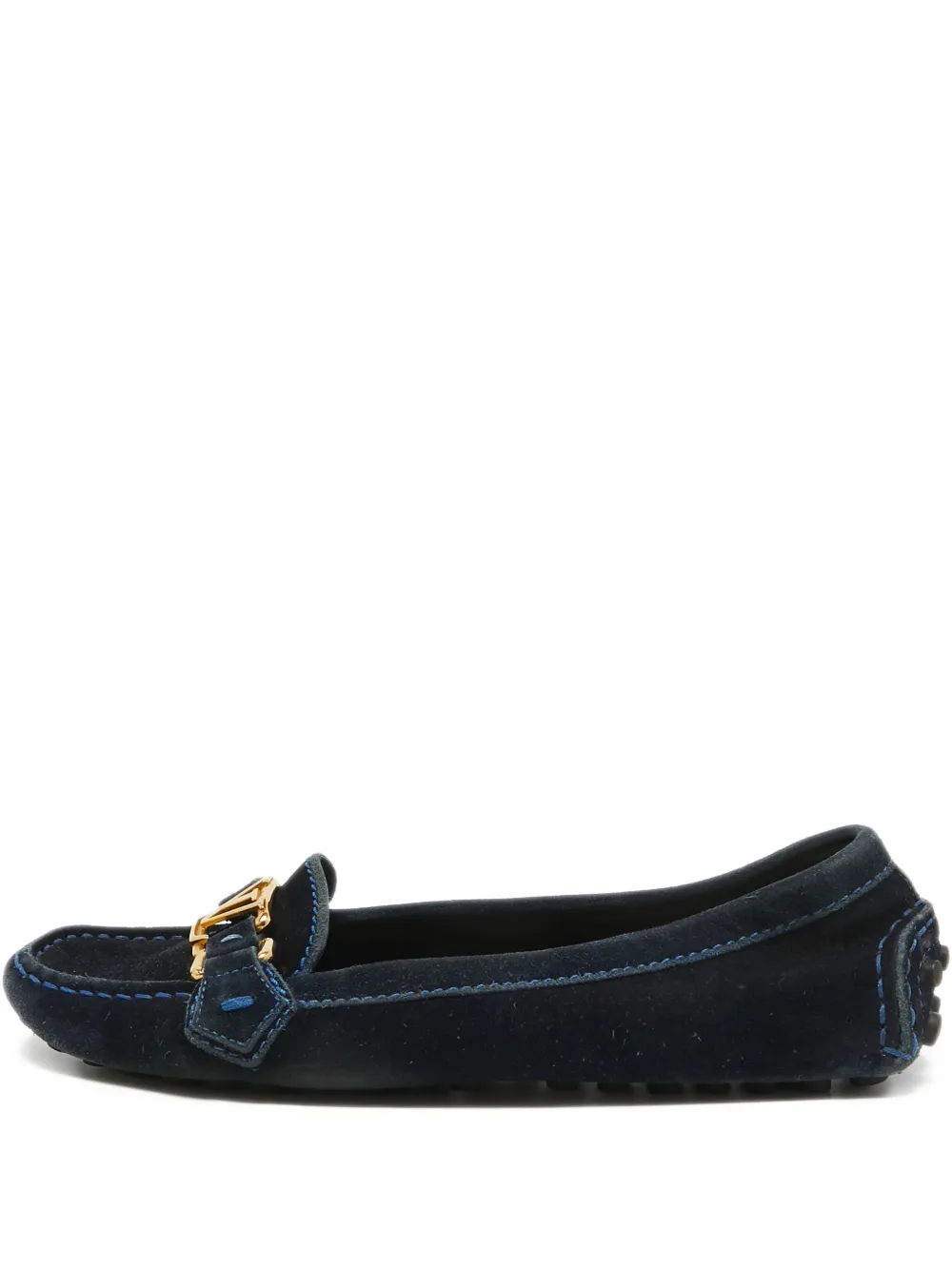 Louis Vuitton Pre-Owned Oxford スエード ローファー - ブルー Louis Vuitton Pre-Owned Oxford スエード ローファー - ブルー