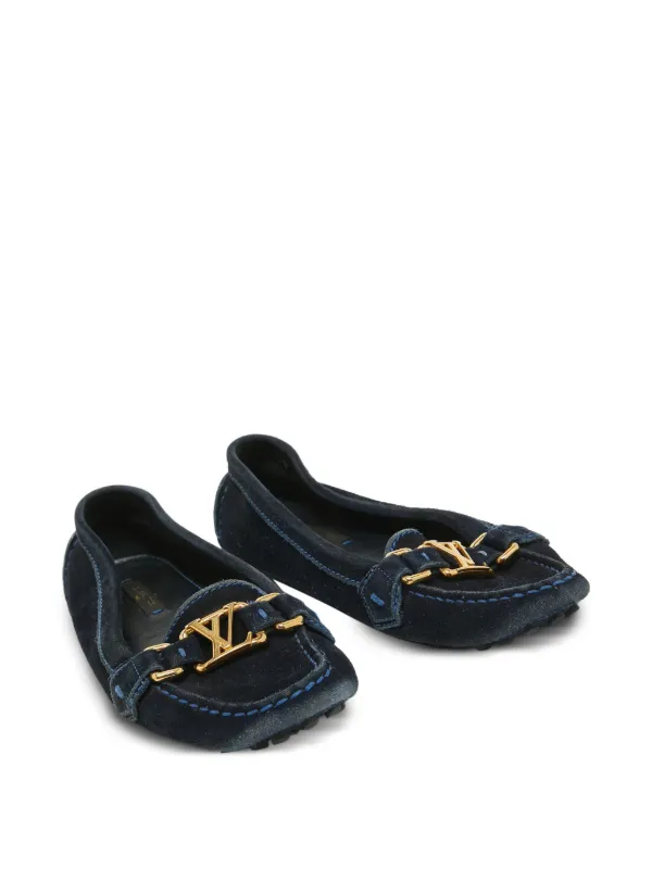 Louis Vuitton Leather Suede Blue Loafers 11 Louis Vuitton Leather Suede Blue Loafers 11 amexdoors.ca main image 4