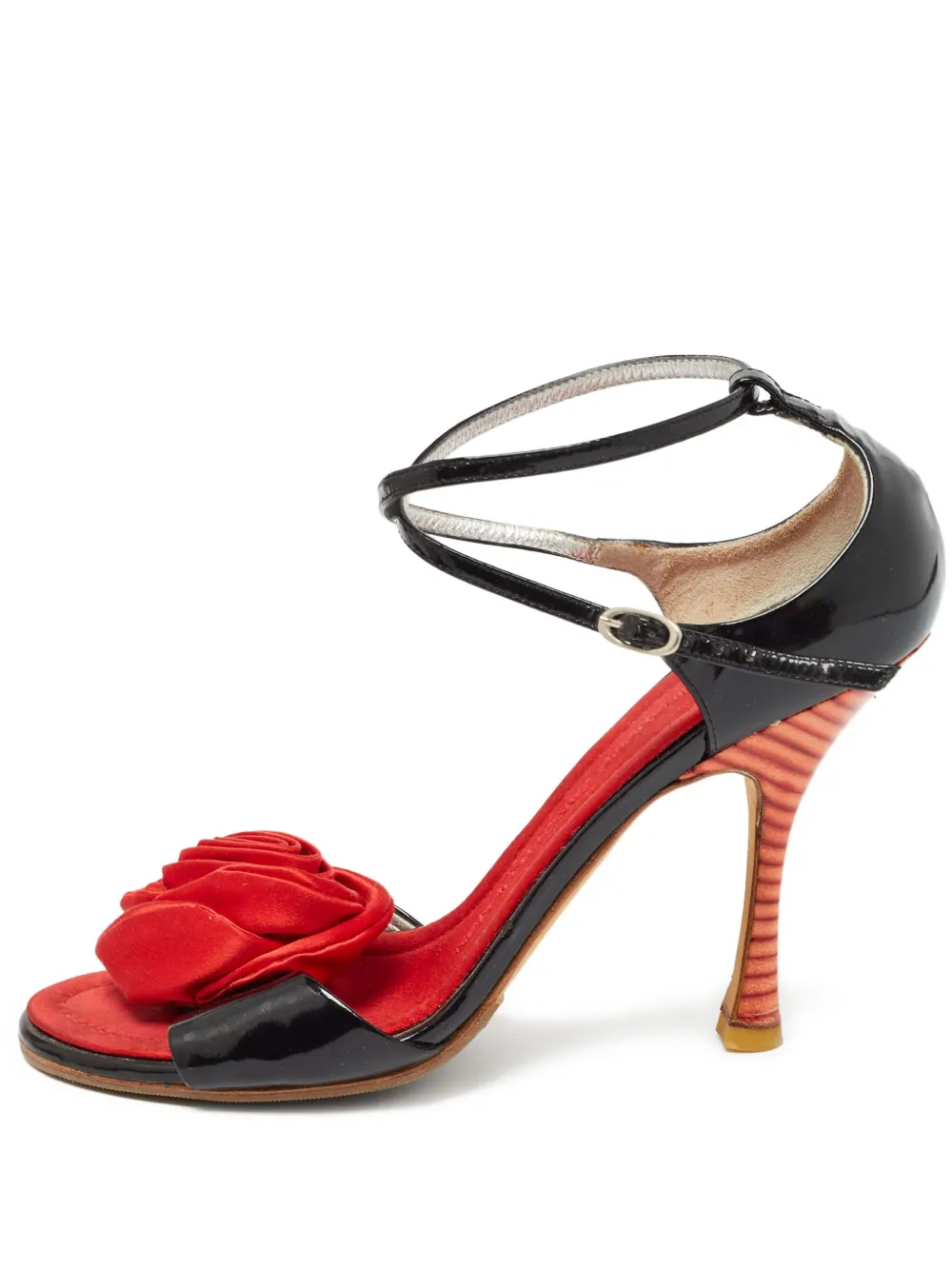 Pre-owned 105mm Rose-embellished sandals