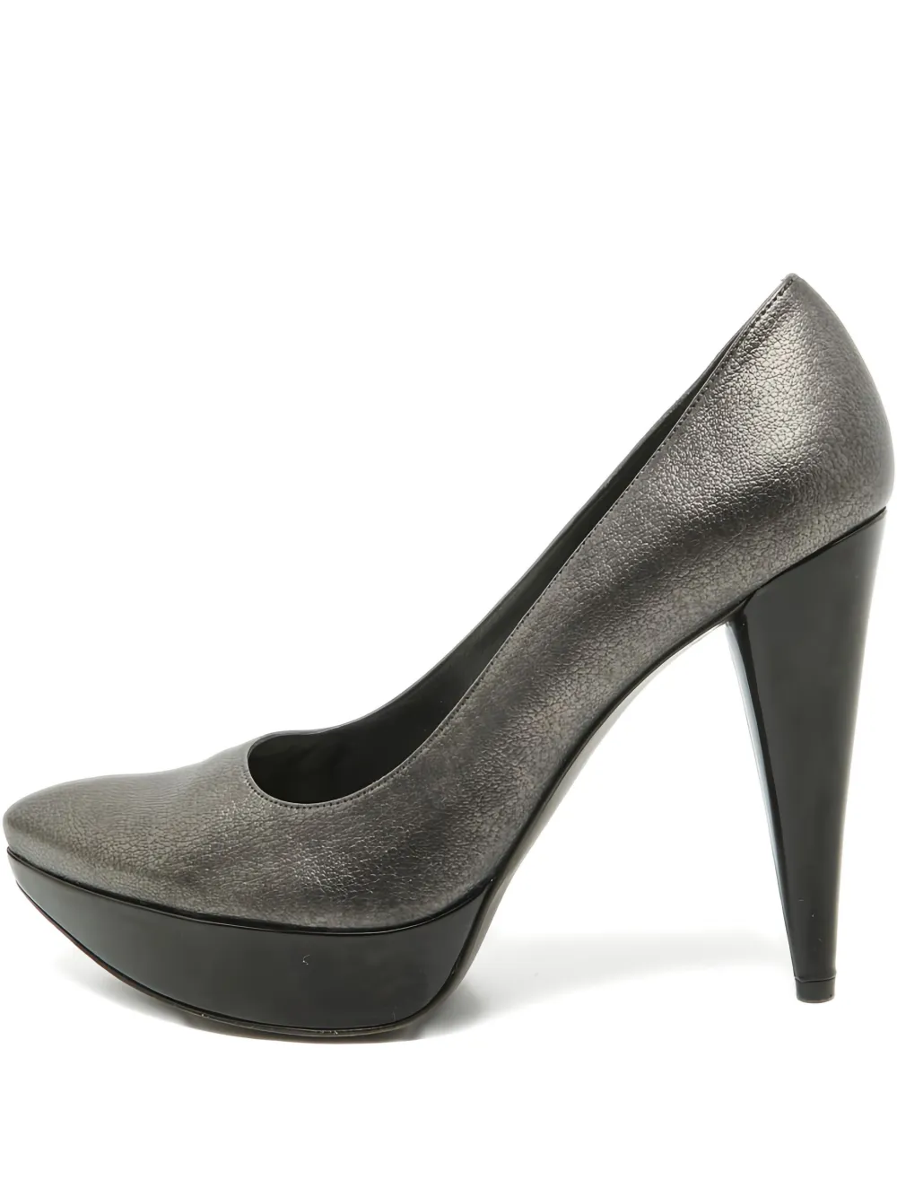 Stuart Weitzman pre-owned 130mm platform pointed toe pumps | Grey | Image 1