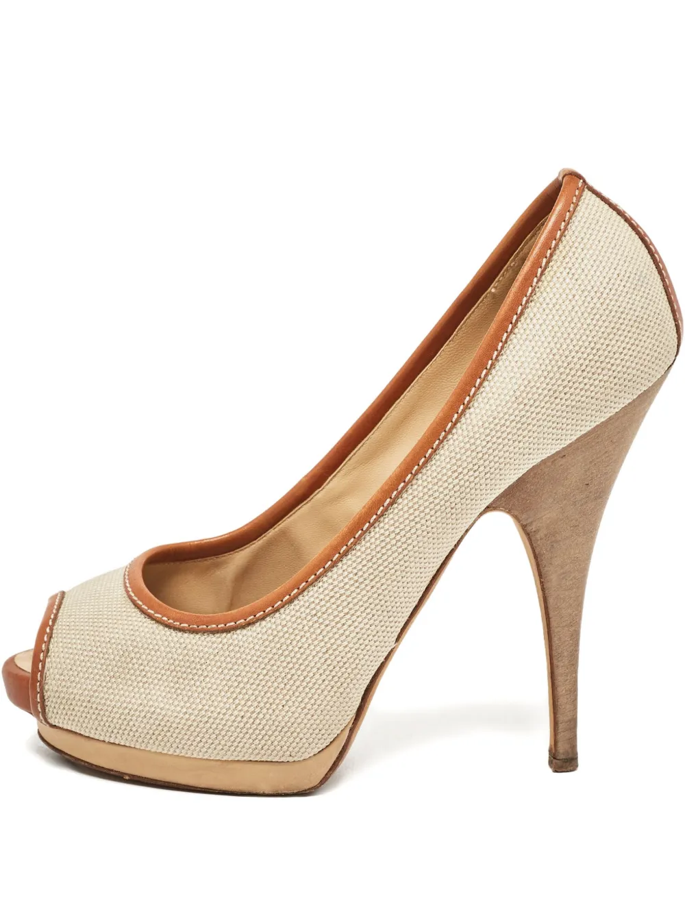 Giuseppe Zanotti Vintage 150mm peep-toe pumps | Neutrals | Image 1