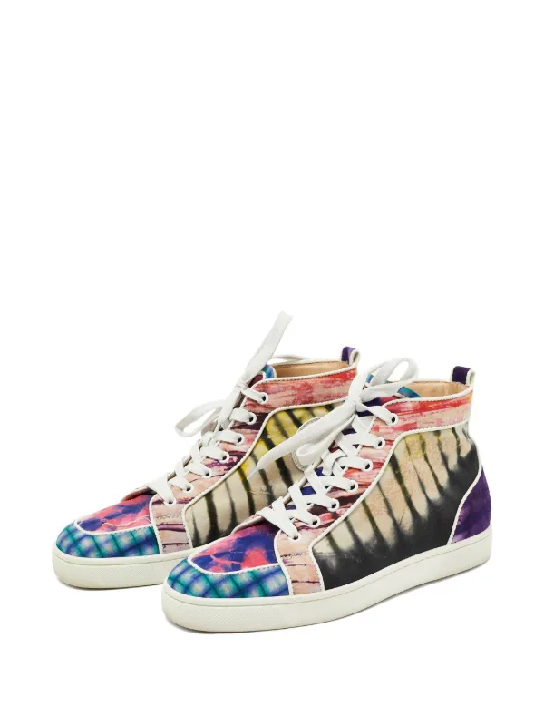 Christian Louboutin Pre-Owned tie-dye high-top Sneakers  display picture 2