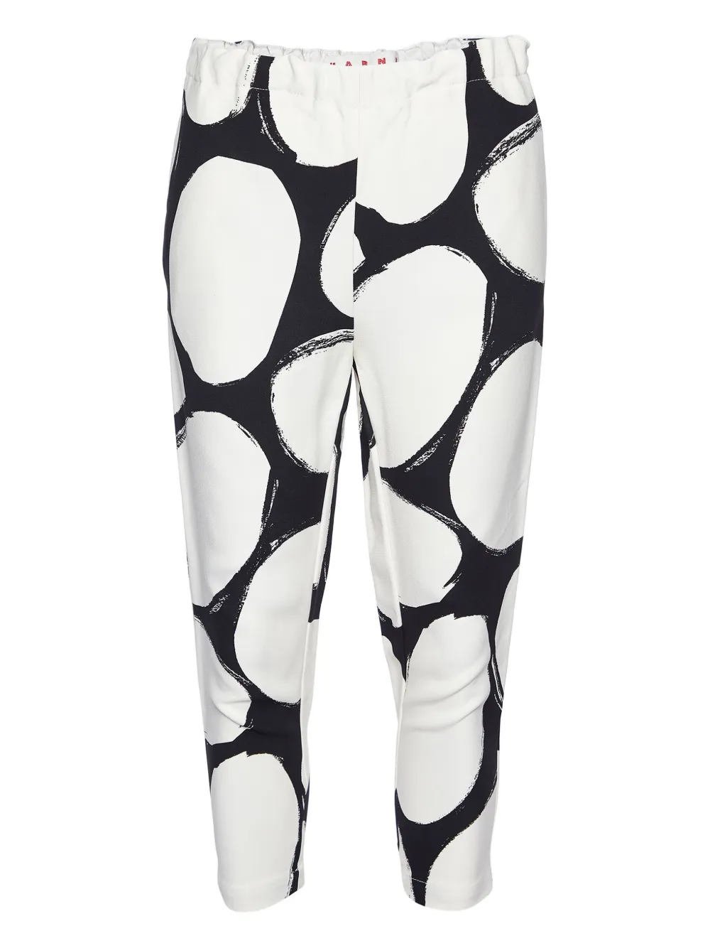 Marni Pre-Owned abstract-print straight-leg trousers | White | Image 1