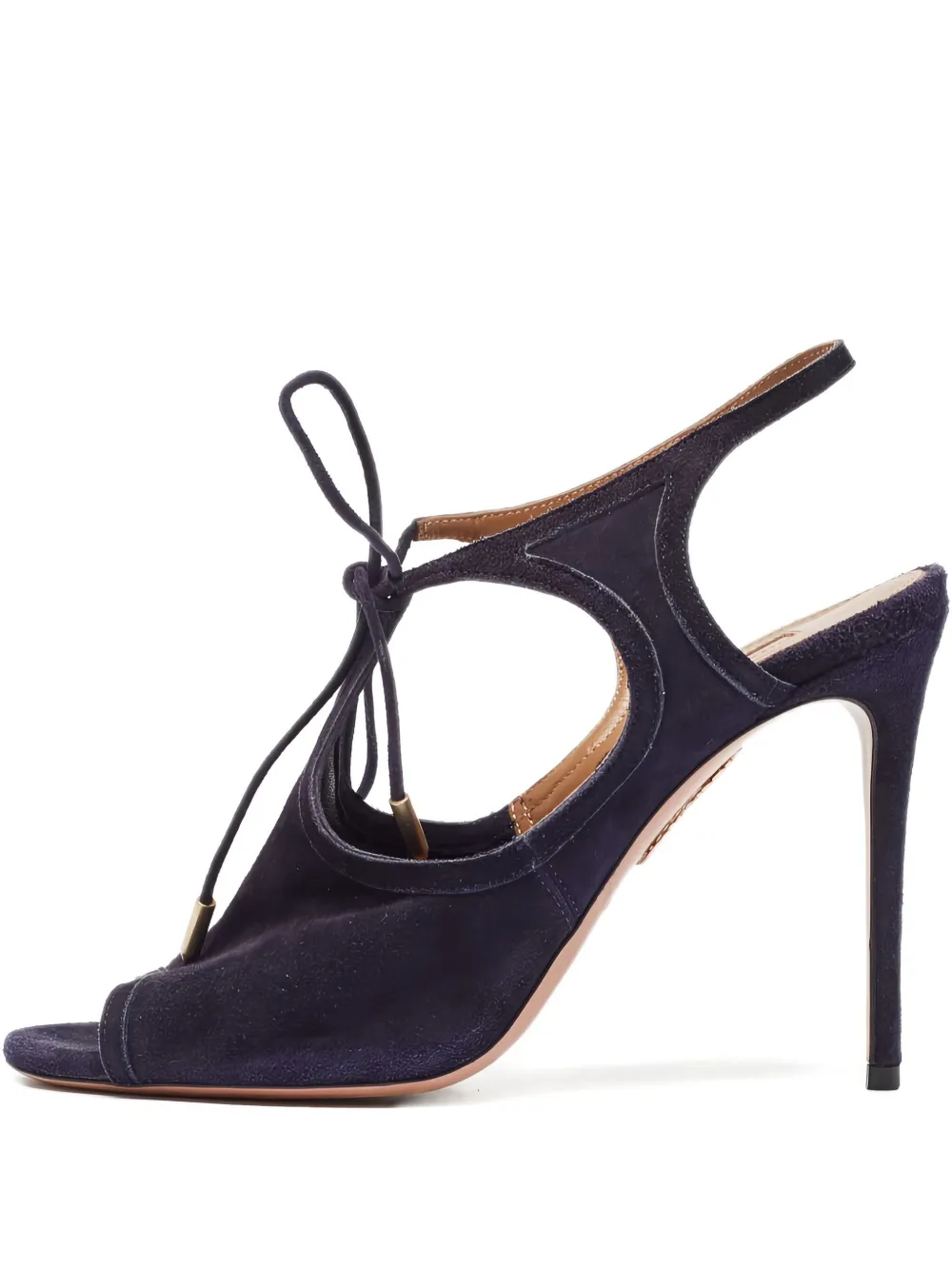 Aquazzura 110mm cut-out lace-up sandals | Blue | Image 1