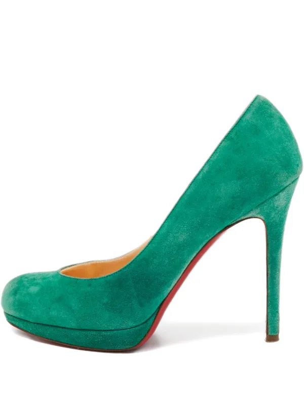 Christian Louboutin Pre-Owned スエード パンプス 115mm | グリーン 