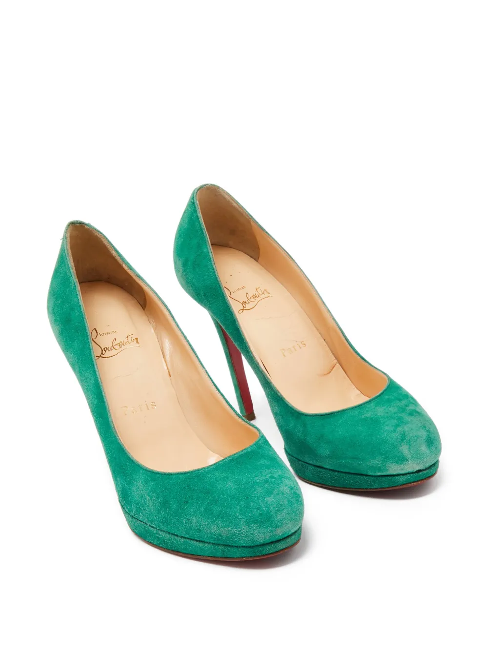 Christian Louboutin Pre-Owned 115 mm suède pumps - Groen