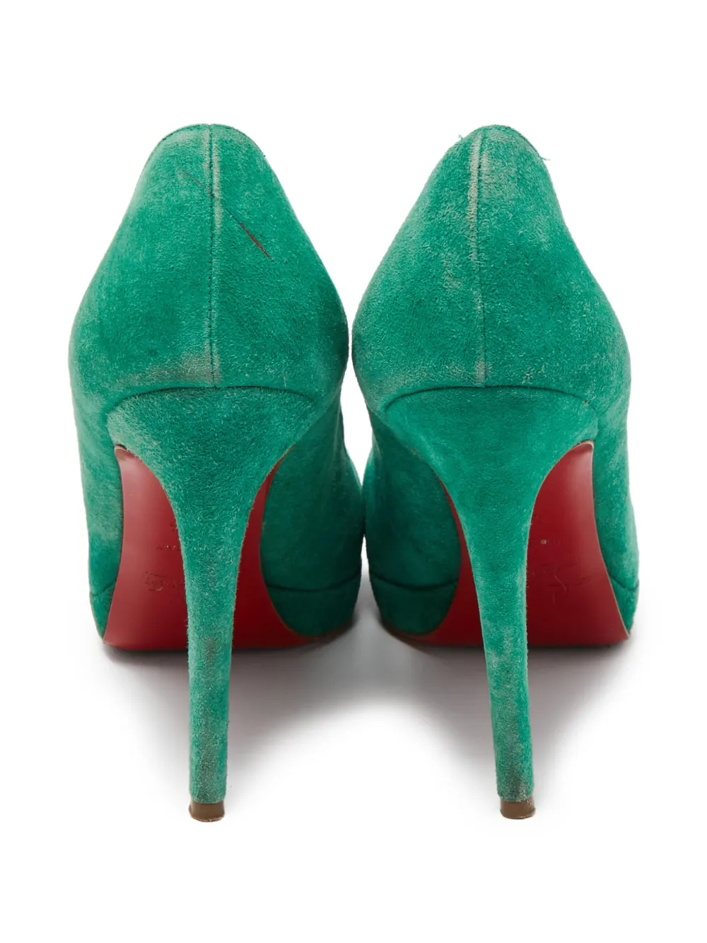 Christian Louboutin スエード パンプス 37 モスグリーン Christian Louboutin Pre-Owned スエード パンプス 115mm | グリーン