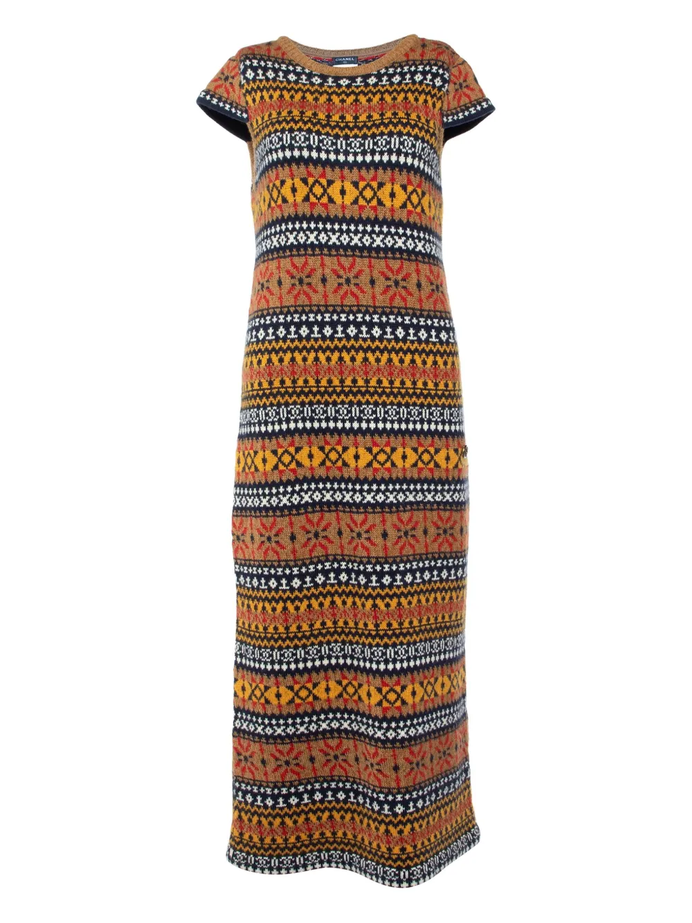 CHANEL Pre-Owned knitted nidi dress | Brown | Image 1