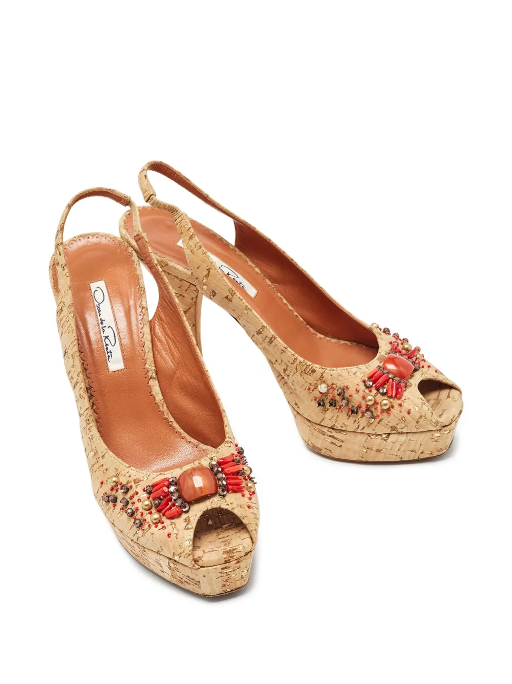 Oscar de la Renta Pre-Owned 130mm bead-embellished pumps | Image 2