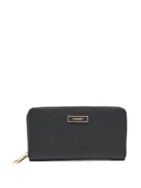 DKNY Vintage textured-leather zip-around wallet
