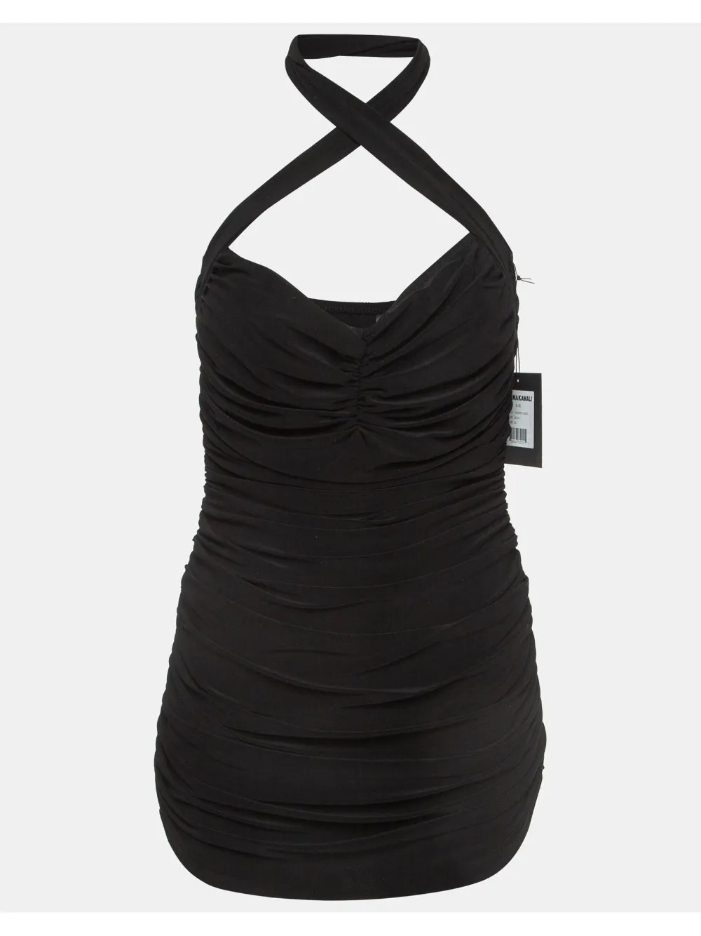 Norma Kamali Vintage pre-owned Bill Mio gathered neckline swimsuit | Black | Image 1