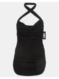 Norma Kamali Vintage pre-owned Bill Mio gathered neckline swimsuit - Black