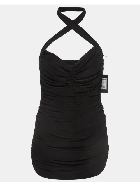 Norma Kamali Vintage pre-owned Bill Mio gathered neckline swimsuit