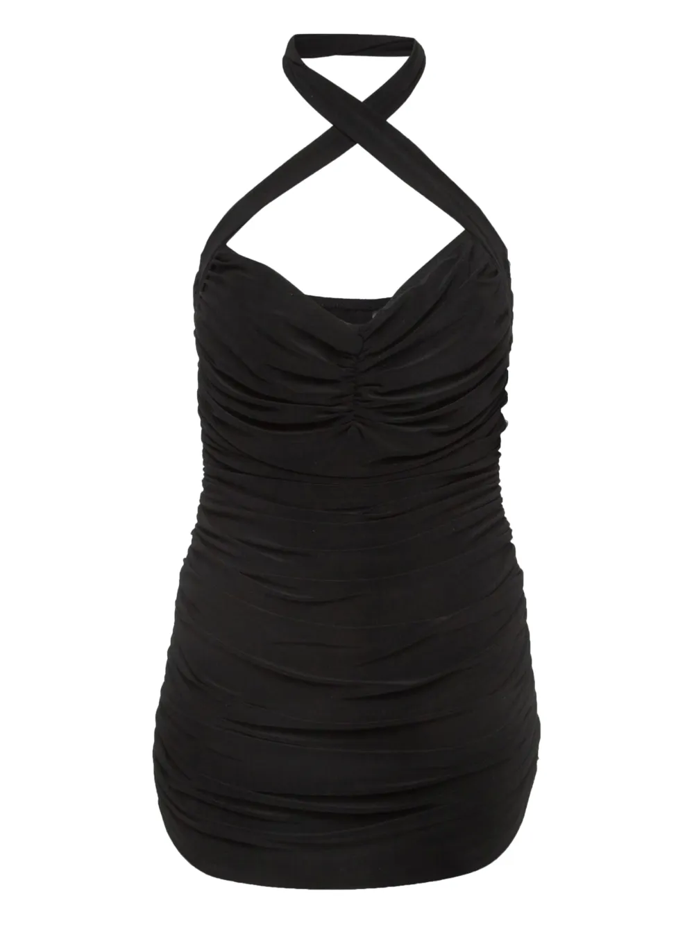 Norma Kamali Vintage pre-owned Bill Mio gathered neckline swimsuit - Schwarz