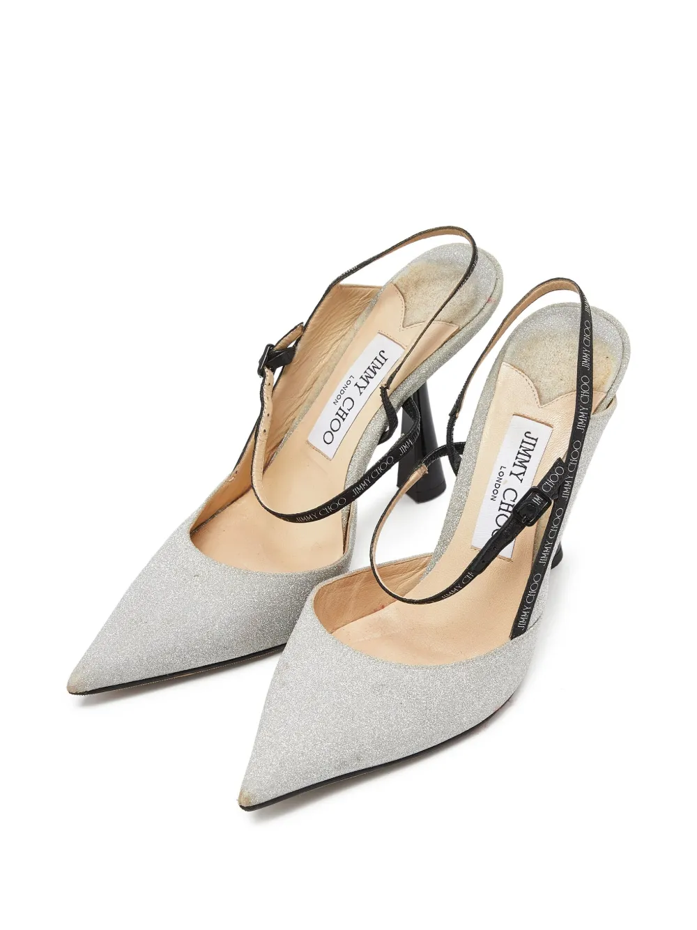 Jimmy Choo Pre-Owned 100mm glitter-embellished slingback pumps | Image 2