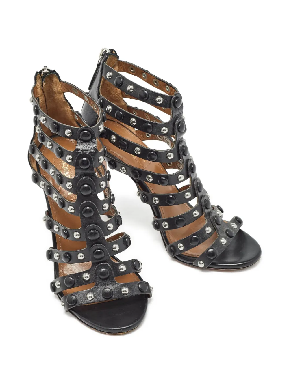 Aquazzura pre-owned 110mm studded strappy sandals | Image 2