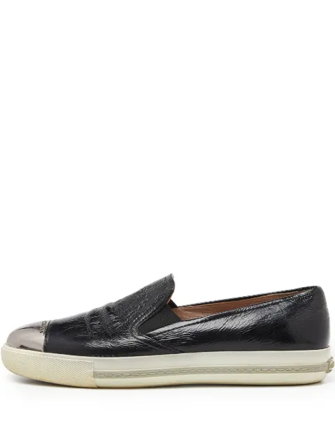 Miu Miu Pre-Owned metal-toecap sneakers
