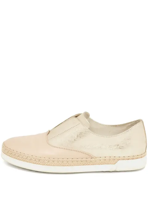 Tod's Vintage leather flat espadrilles