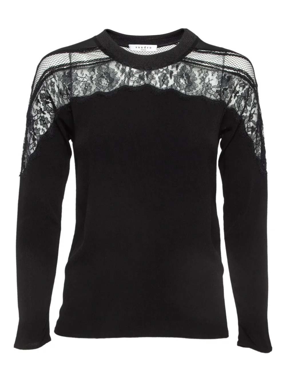 SANDRO embroidered-lace top | Black | Image 1