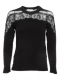 SANDRO embroidered-lace top - Black