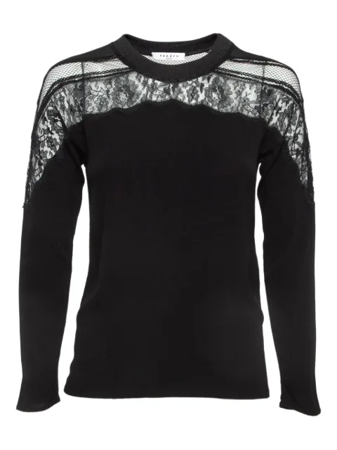 SANDRO embroidered-lace top