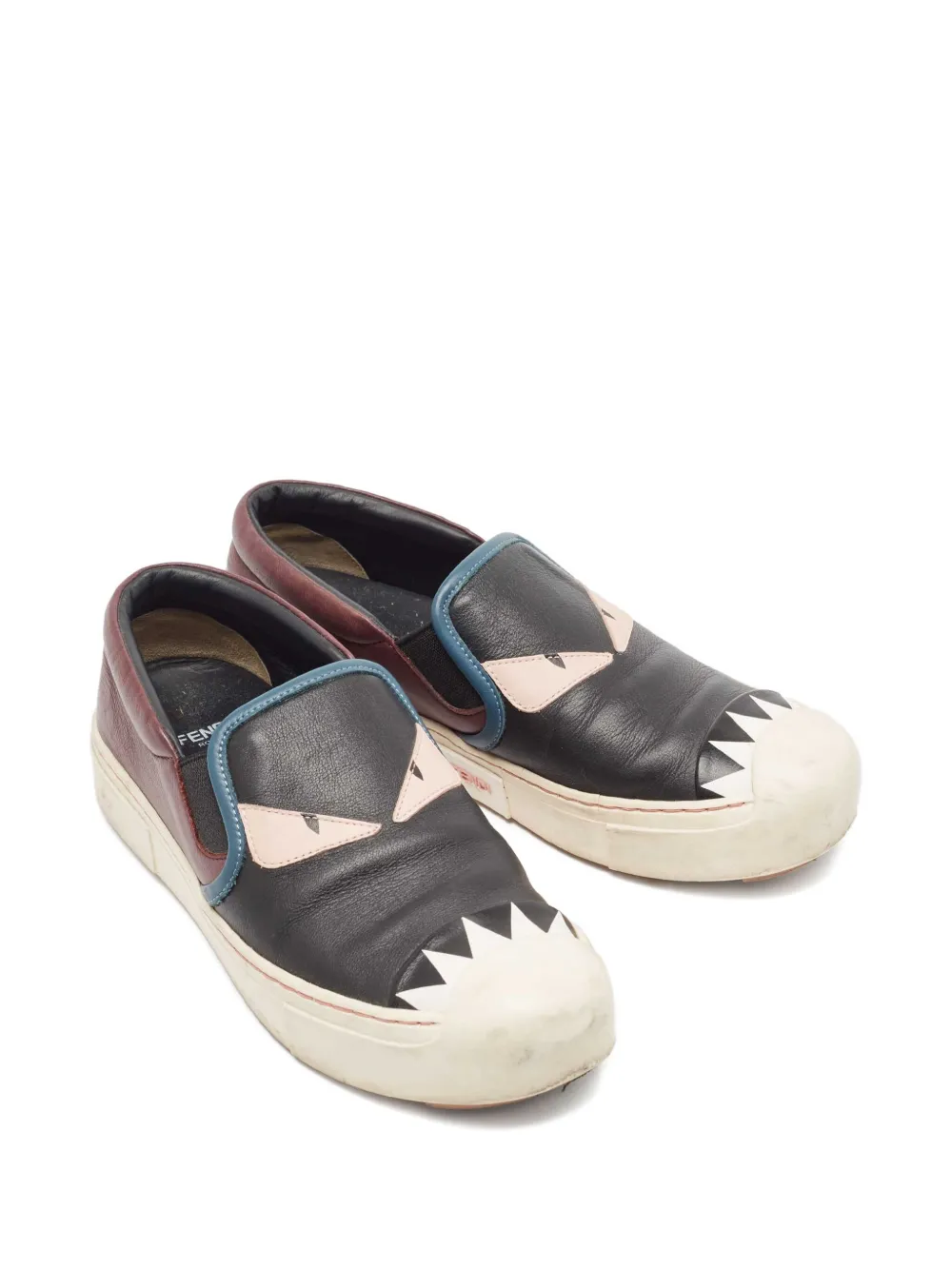 Fendi Pre-Owned Monster slip-on sneakers - Zwart