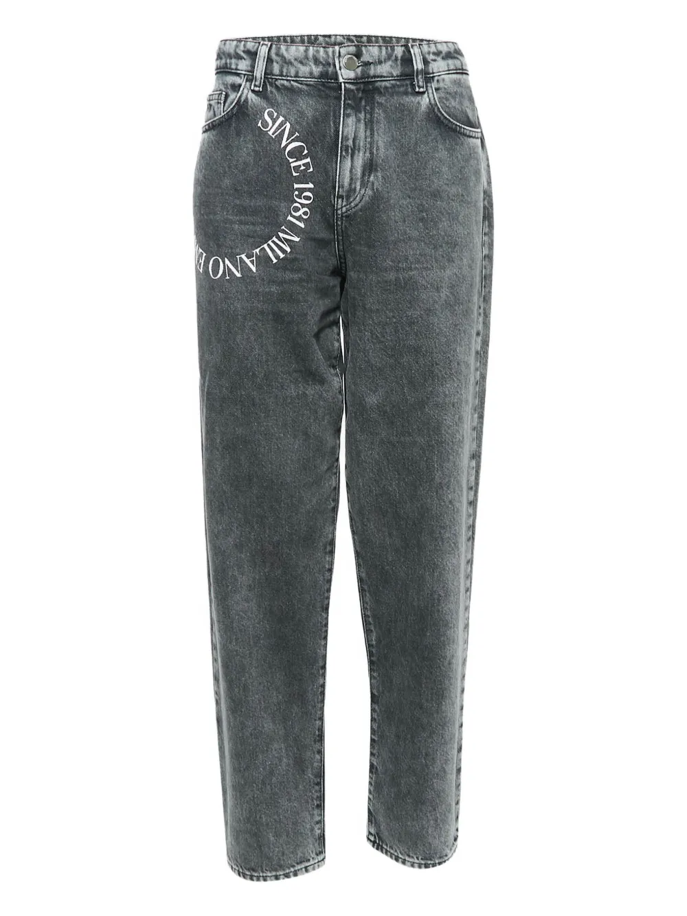 Emporio Armani Pre-Owned logo-print jeans | Grey | Image 1