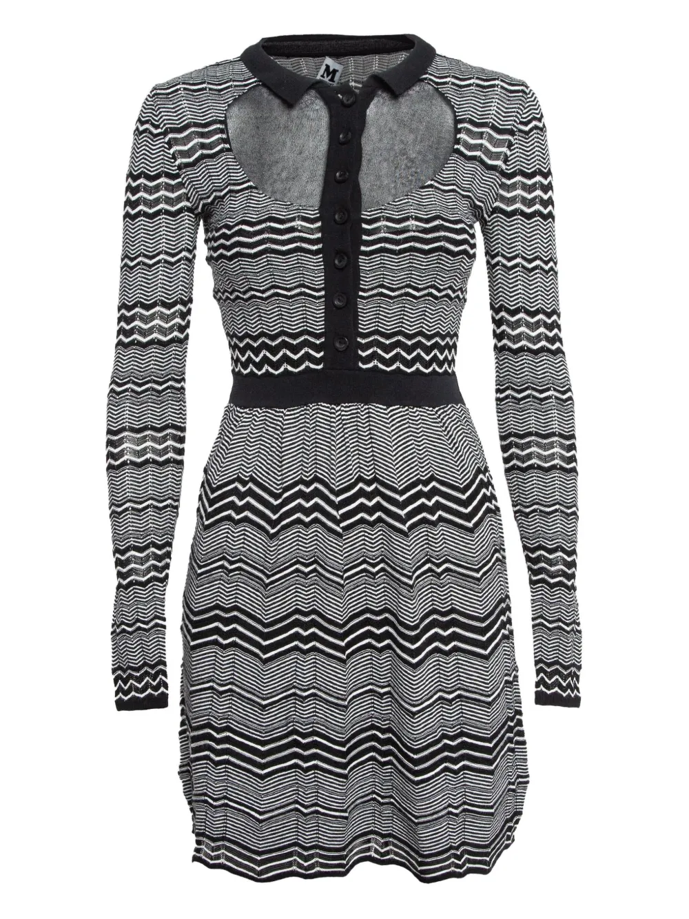 Missoni Pre-Owned zigzag knitted dress - Grey