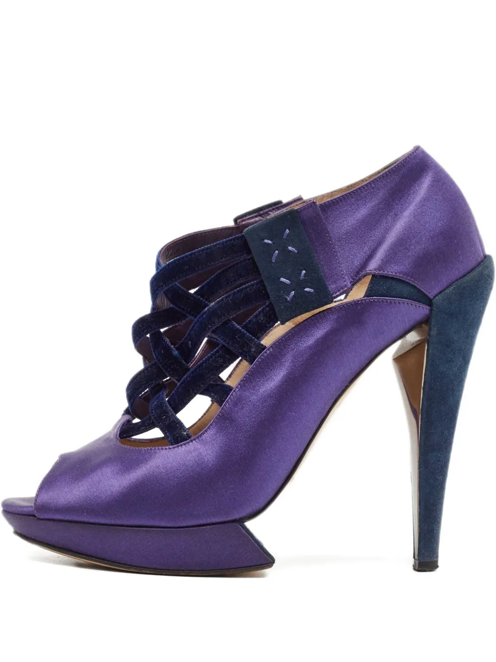 Nicholas Kirkwood 135mm leather heeled sandals | Purple | Image 1