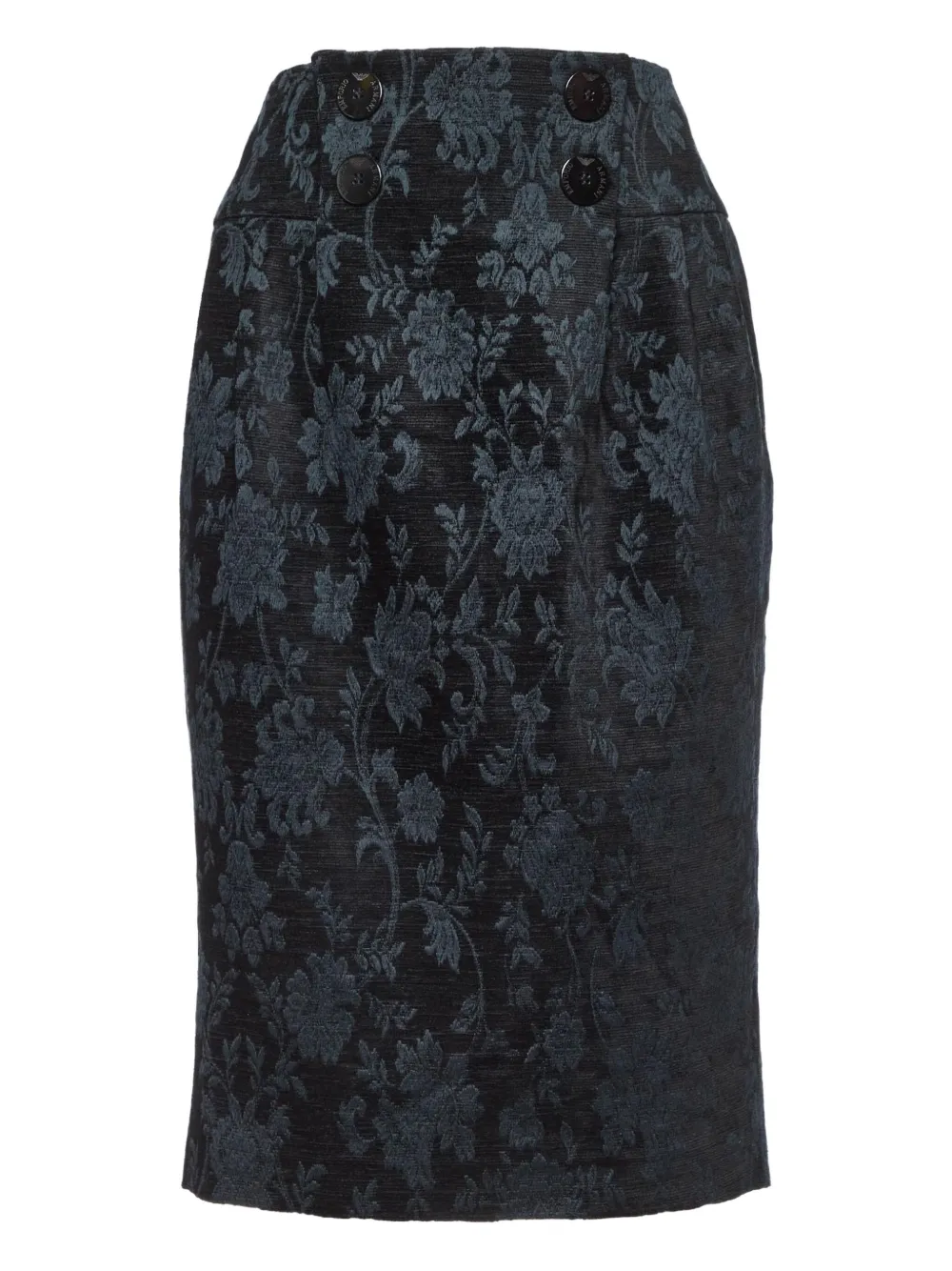 Emporio Armani Pre-Owned floral jacquard pencil skirt | Black | Image 1
