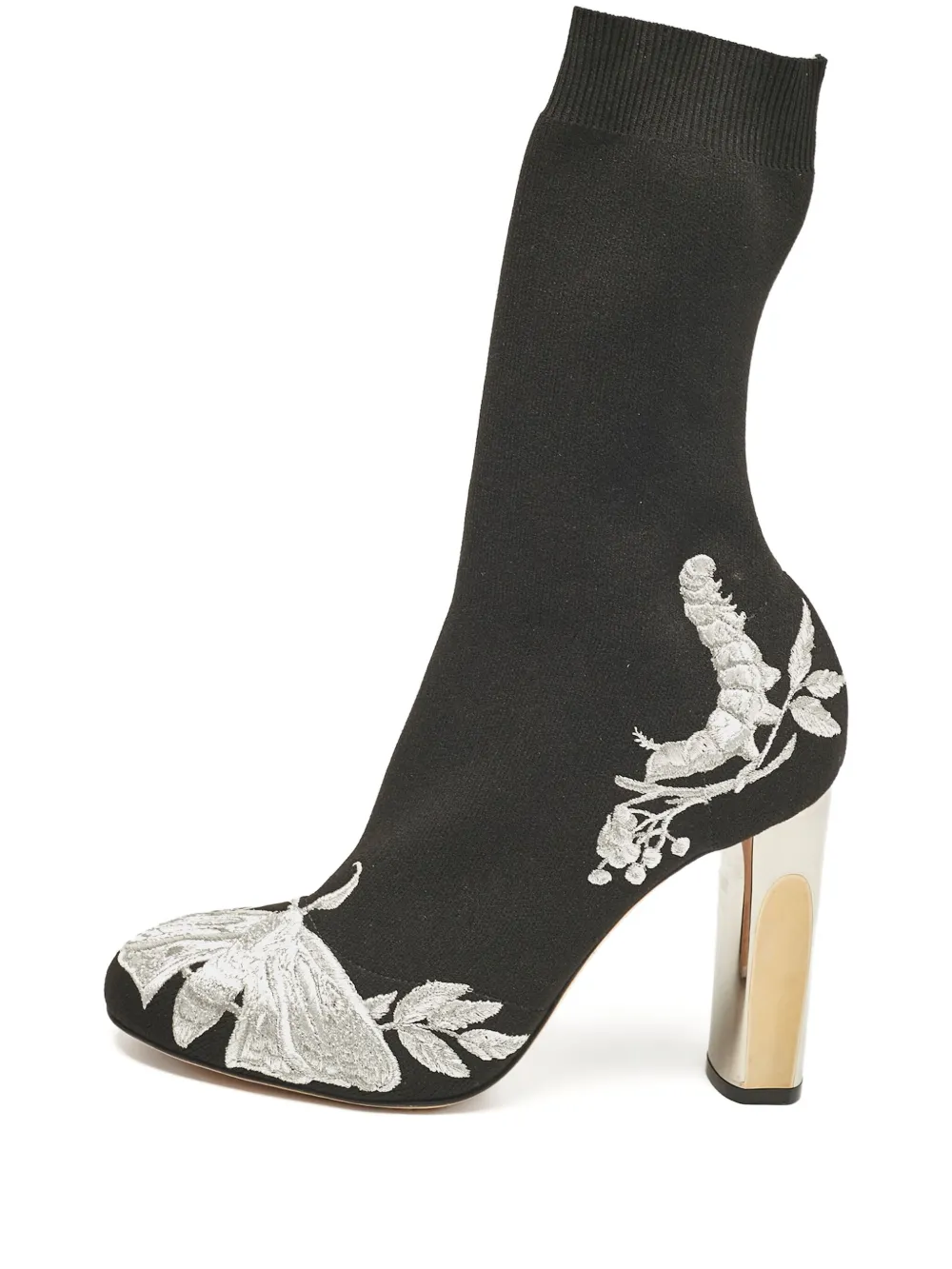 Alexander McQueen Pre-Owned 105mm embroidered boots | Black | Image 1