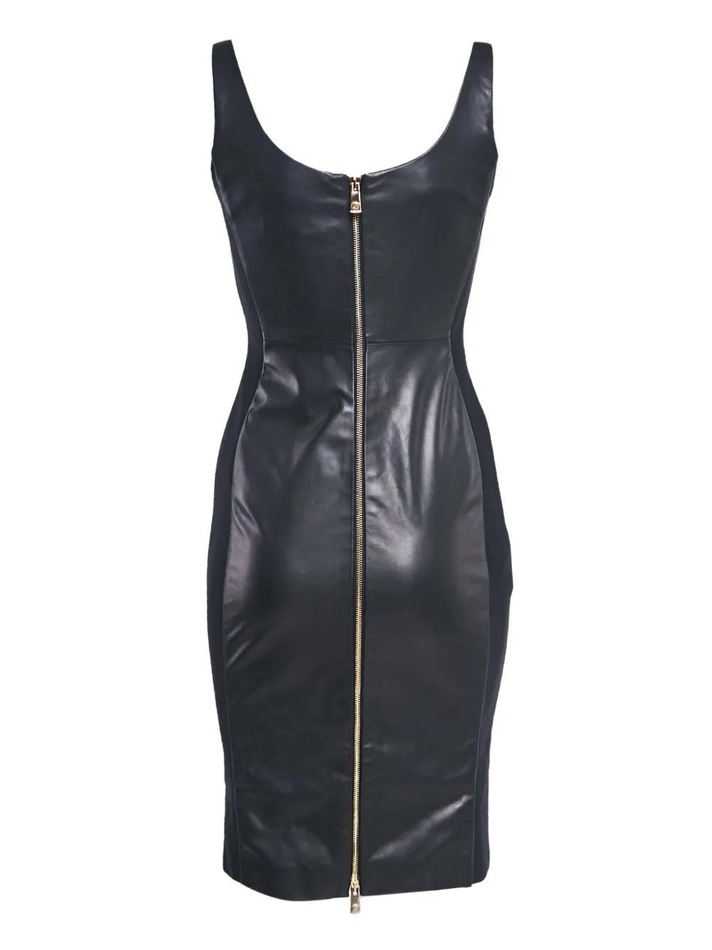 Versace Pre-Owned Leren jurk - Zwart